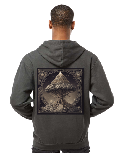 Pyramid World Tree Zip Hoodie