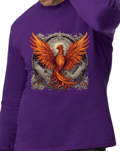 Bordered Phoenix Long Sleeve T-Shirt