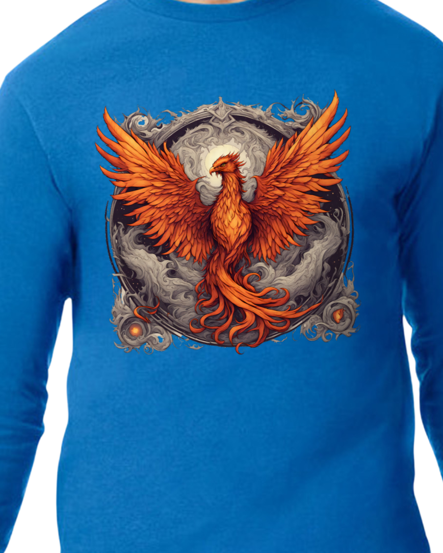 Bordered Phoenix Long Sleeve T-Shirt