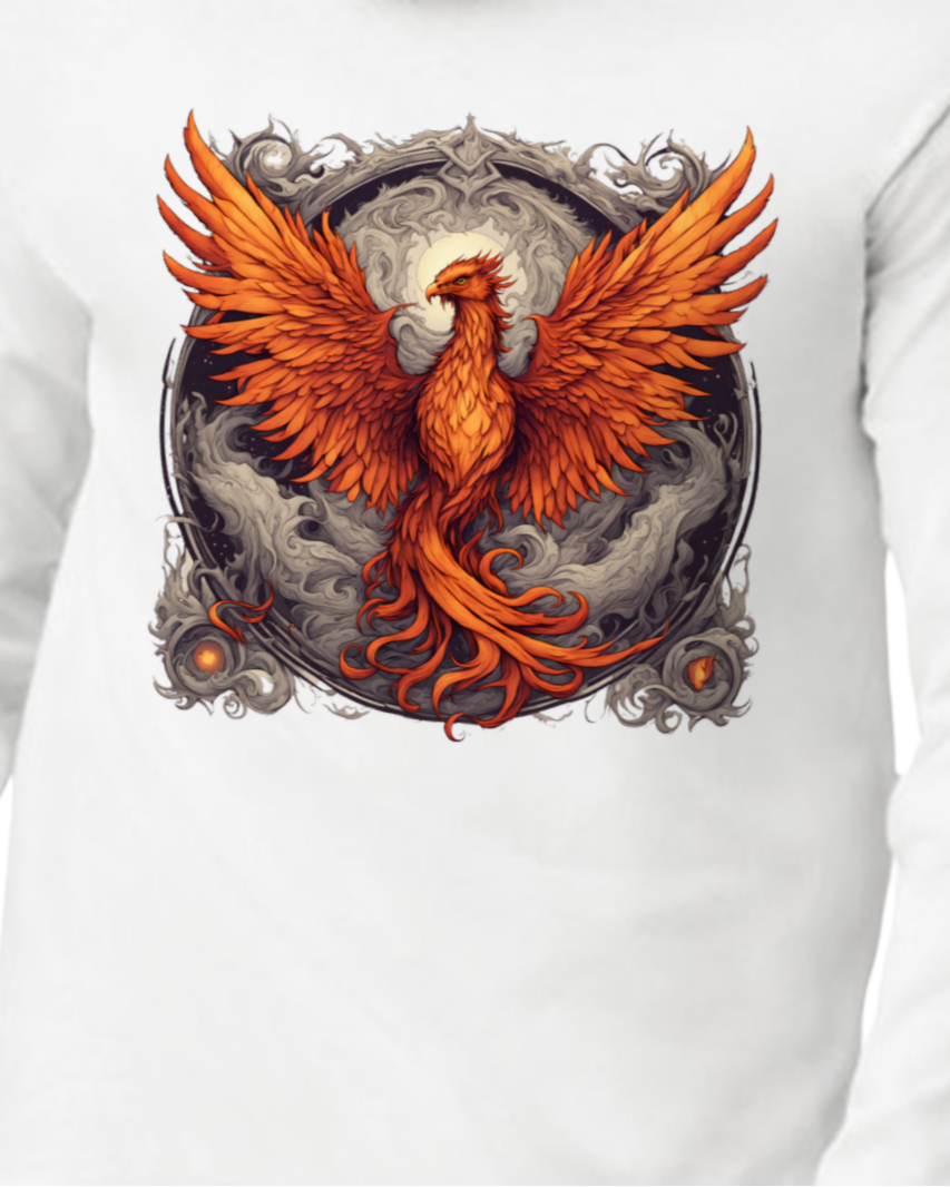 Bordered Phoenix Long Sleeve T-Shirt