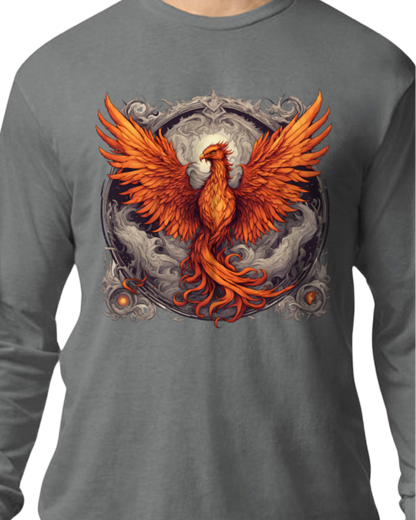 Bordered Phoenix Long Sleeve T-Shirt