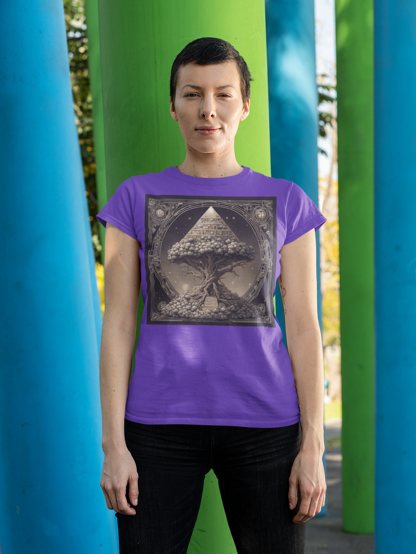 Pyramid World Tree T-Shirt